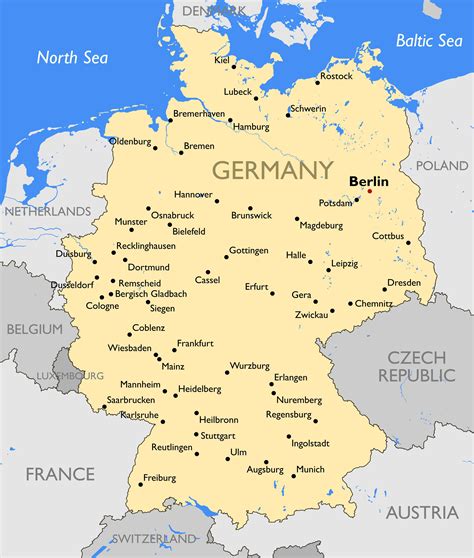 cities in germany map